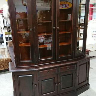 10/17販売済！北海道民芸｜クラレインテリア｜キャビネット｜4枚扉食器棚