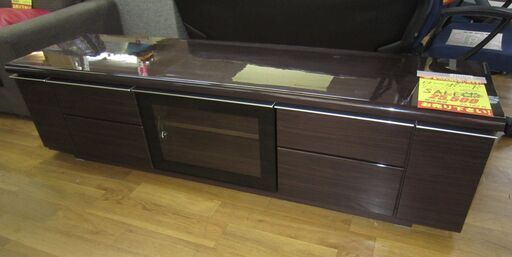 R085 NITORI ローボード(ポスティア 175 DBR）TVラック 美品