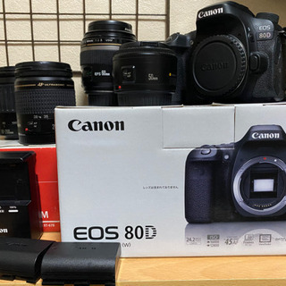 【ネット決済】Canon EOS80D レンズ4本セット
