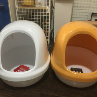 0円【猫用】トイレ２個　2ヶ月使用