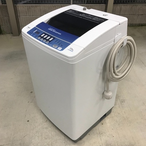 【分解洗浄済】2013年製 アクア 全自動洗濯機「AQW-V700B」7.0kg