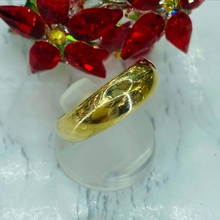 【中古品】 K18 甲丸リング 18号  5.2g［58］
