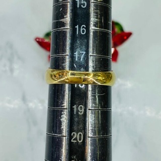 【中古品】 K18 甲丸リング 18号  5.2g［58］