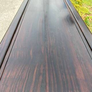 ◎お値下げしました‼️☆早いもの勝ち‼️逸品 紫檀 総無垢材 飾り棚 違い棚 煎茶棚 抽斗 サイドボード煎茶棚水屋食器棚箪笥茶道具唐木縞黒檀三大銘木