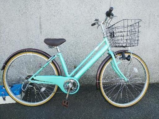 札幌市内配達無料。中古26インチペパーミント色！ 防犯登録料込み。札幌市内配達無料！中古26インチペパーミントグリーン