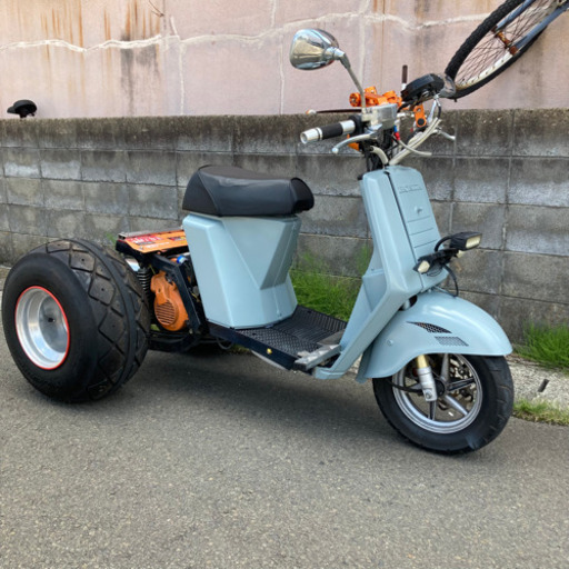 宮城県仙台市！ ホンダ ジャイロアップ ミニカー登録 モンスターバイク ワイドタイヤ カスタム  ジャイロＵＰ 旧車 ビンテージ ヴィンテージ 世田谷ベースカラー ブルーグレー