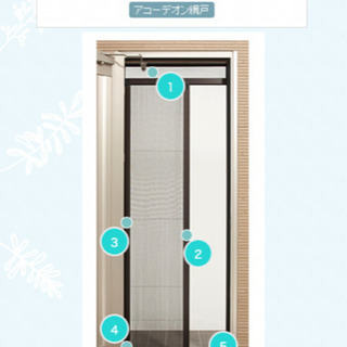 ☆再値下げ☆玄関ドア用網戸　<アコーデオン式> ☆未使用　ほぼ新...