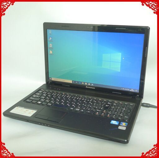 即使用可能 ノートパソコン 中古良品 15.6型 Lenovo G570 Celeron 4GB 500G DVDRW 無線 webカメラ Windows10 LibreOffice 初心者向け