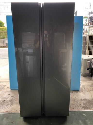 高年式『2020年製』AQUA アクア ノンフロン冷凍冷蔵庫 449L AQR-SBS45J(S)形 フレンチドア ヘアラインシルバー