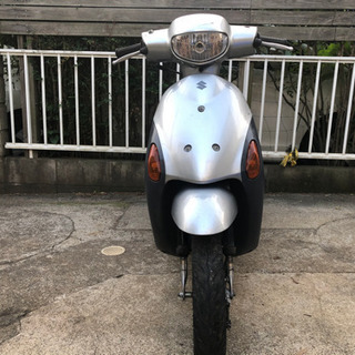 SUZUKI レッツ4 シルバー　バッテリー新品　原付　実働車　...