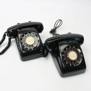 794) 黒電話機 ブラック プッシュホン ダイヤル 600-A...