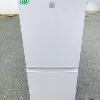 1660番 シャープ✨ノンフロン冷凍冷蔵庫✨SJ-PD14A-C‼️