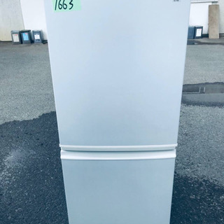 1663番 シャープ✨ノンフロン冷凍冷蔵庫✨SJ-14S-W‼️