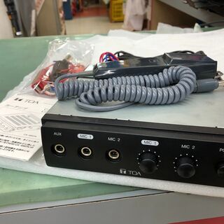 【店頭お渡し】街宣　拡声　USEDカーアンプ　TOA　CA-400DN　マイクも付いてます　
