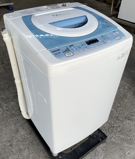 東芝 TOSHIBA 7.0kg 09年製 簡易風乾燥機能付き電気洗濯機 AW-70DF シャイニーブルー