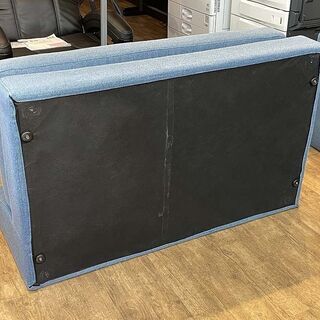 (Y)北大前! 札幌 引取  NOCE/ノーチェ 3ピース ソファ 8041 L字ソファ+オットマン ブルー/青 現行品 中古家具 【脚欠品】