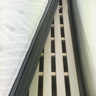 【セミダブルベッド】ニトリ セミダブルベッド フレーム&マットレス ：ダークブラウン