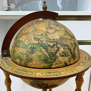 【希少品】イタリア製 ワインセラー ワインラック 地球儀 キャスター付 レトロ 希少品】イタリア製 ワインセラー ワインラック 地球儀