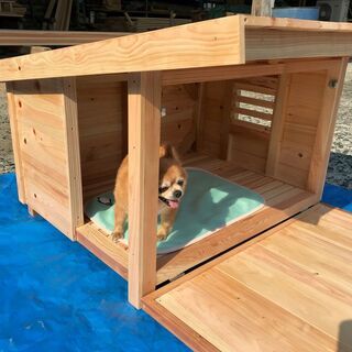 【ネット決済・配送可】職人手作りの犬小屋　サイズオーダー承ります