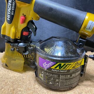日立　HITACHI　NV65HMJ　65ｍｍ　高圧ロール釘打機　【ケース付き】