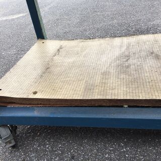 □5205□愛知発 引取限定□金属製作業台 コロ付き 182×