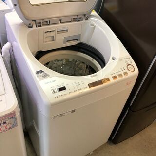☆中古激安！　SHARP　シャープ 5.5kg  プラズマクラスター　全自動洗濯機　2017年製　ES-GE5A-V　【KBF048】￥31,800！！