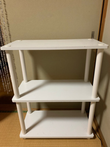 棚　テレビ台　白色