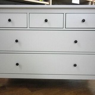 ニトリ 3段チェスト 幅120×奥45×高85.5cm ローチェスト カーシー 衣類収納 家具 ホワイト 白 札幌 厚別店