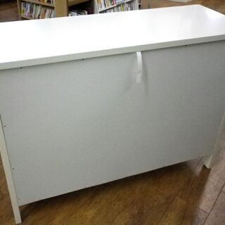 ニトリ 3段チェスト 幅120×奥45×高85.5cm ローチェスト カーシー 衣類収納 家具 ホワイト 白 札幌 厚別店