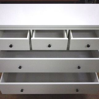 ニトリ 3段チェスト 幅120×奥45×高85.5cm ローチェスト カーシー 衣類収納 家具 ホワイト 白 札幌 厚別店