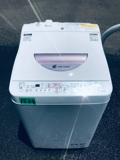 ①✨乾燥機能付き✨1534番 SHARP✨電気洗濯乾燥機✨ES-TG60L-P‼️