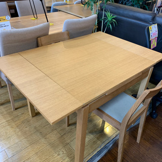 ⭐️人気⭐️無印良品 オーク材 伸張式ダイニング3点セット エキステンション