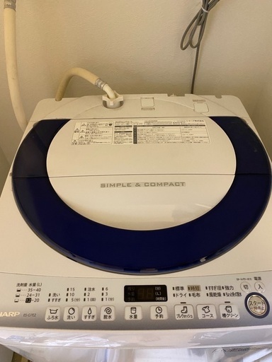 【美品】洗濯機　室内用　2015年式