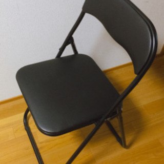 ニトリ　パイプ椅子(黒) 2個セット