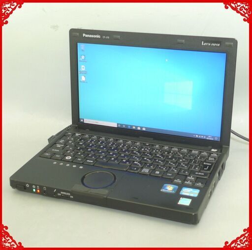 日本製 軽量 ノートパソコン 中古動作良品 10.1型 Panasonic CF-J10TWHDS Core i3 4GB 250G 無線 Windows10 LibreOffice 即使用可能