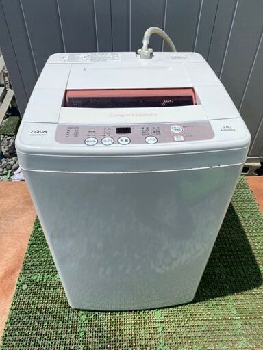 [100]AQUA/アクア 2013年製 全自動電気洗濯機【AQW-KS60B】6.0kg ホワイト