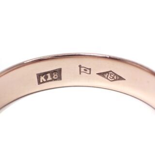 E434 K18 PG シンプルリング 2.4g 9号 指輪 リング