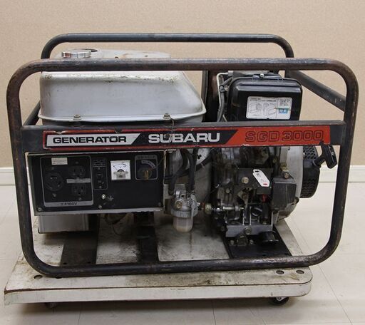 スバル 空冷 ディーゼル発電機　SGD3000 セル付 バッテリー無し (D4111nwxY) スバル 空冷 ディーゼル発電機 SGD3000 セル付 バッテリー無し (D4111nwxY)