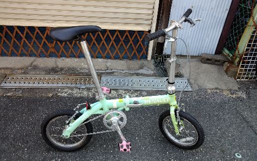 RENAULT[ルノー]14吋 折り畳み自転車 アルミ/シングル/グリーン