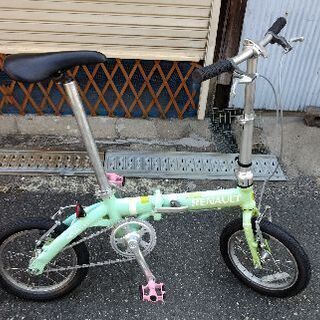 RENAULT[ルノー]14吋 折り畳み自転車 アルミ/シングル/グリーン