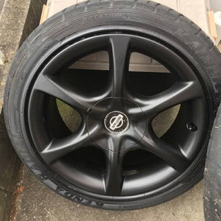 R34 スカイライン 純正ホイールバリ溝タイヤ付き