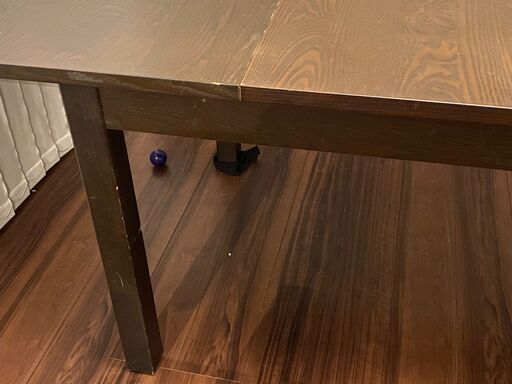 IKEA ダイニングテーブル（LANEBERG レインベリ 伸長式テーブル, ブラウン）二人掛けベンチ　セット