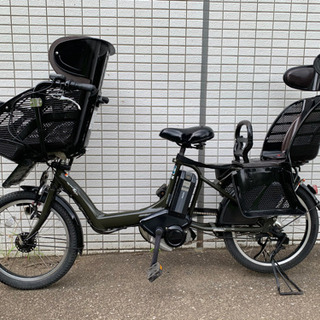 YAMAHA PAS kiss カーキ 前後子供乗せ 新基準 電動アシスト自転車