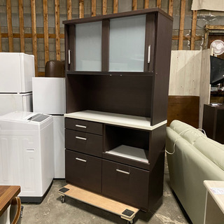 【11月22日午後以降】ニトリ 食器棚 ダークブラウン ニトリのキッチン収納・食器棚 ダークブラウン 美品