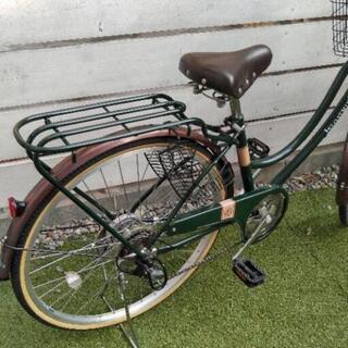 27型ギア付き自転車黒売ります ママチャリ 27インチ 中古 6段ギア 引き取り