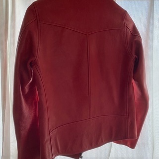 ダブルライダースジャケット 牛革 赤 Sサイズ | faculdadeuninorte.com.br