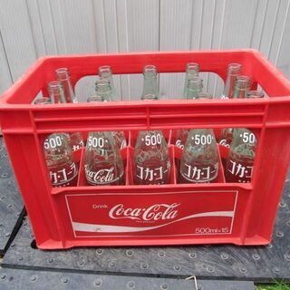 値下げしました　コカ・コーラ 500ml 瓶 14本とケース付