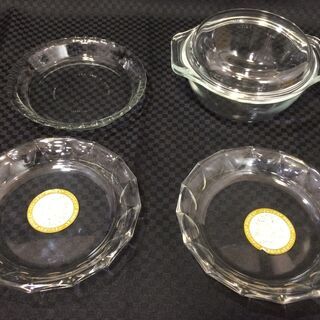 ●パイレックス ガラス皿 3枚　キャセロール セット