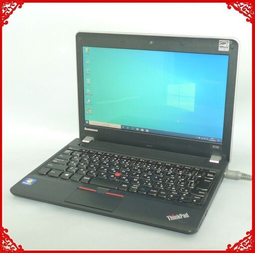 即使用可能 ノートパソコン 中古動作良品 レノボ Lenovo E135 AMD 4GB 320G 無線 Wi-Fi webカメラ Windows10 LibreOffice 初心者向け