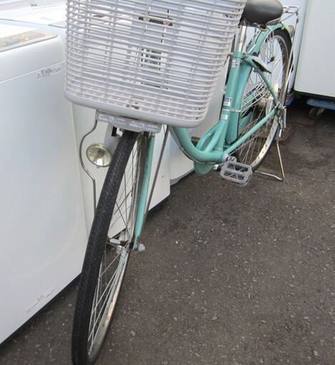 26インチ 自転車 シティサイクル 水色 3段変速付き ママチャリ カゴ付き ライト付き 札幌 北20条店